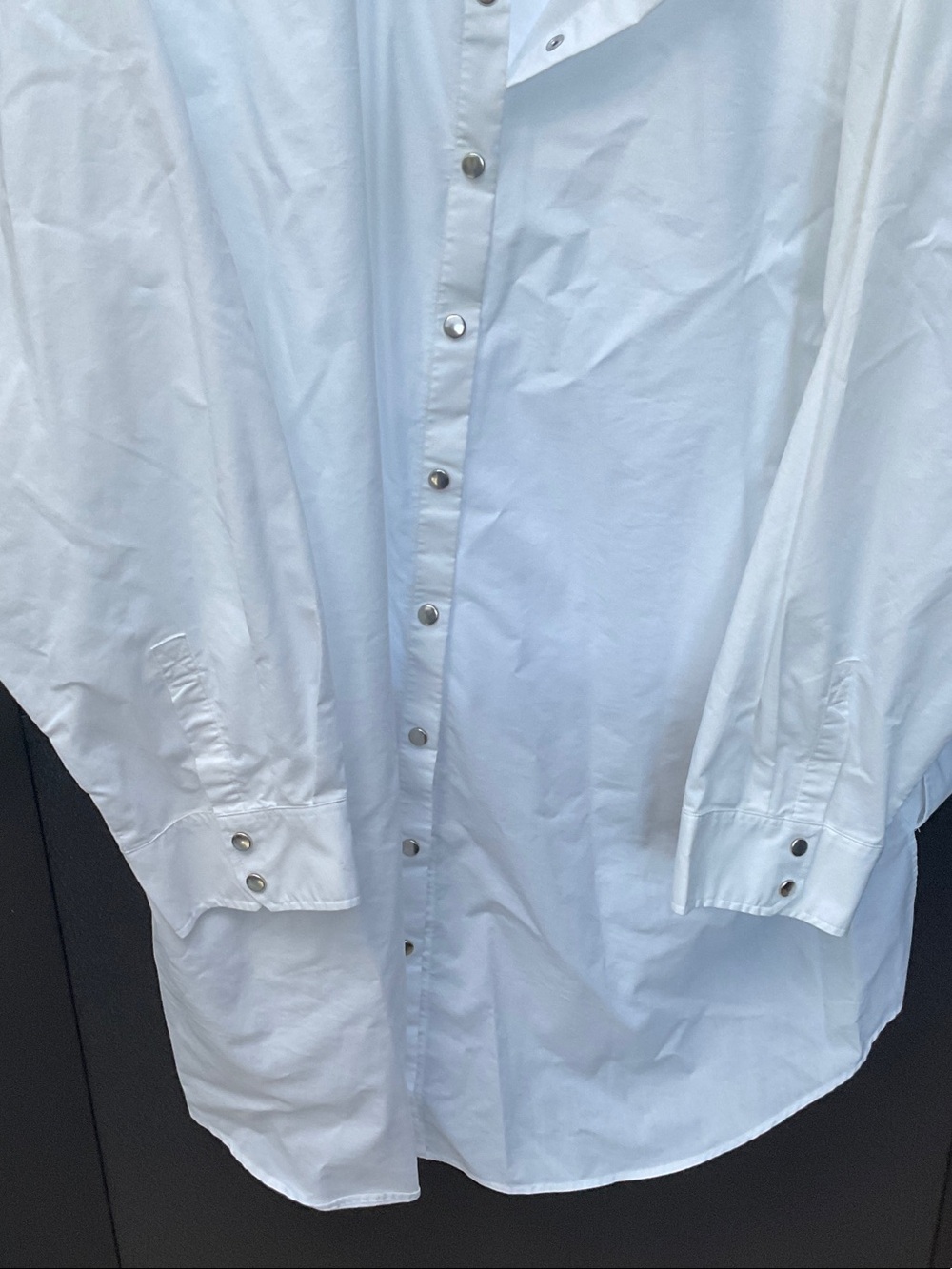 Penningtons White Long-Sleeve Tunic Button-Up - Picture 3 of 8